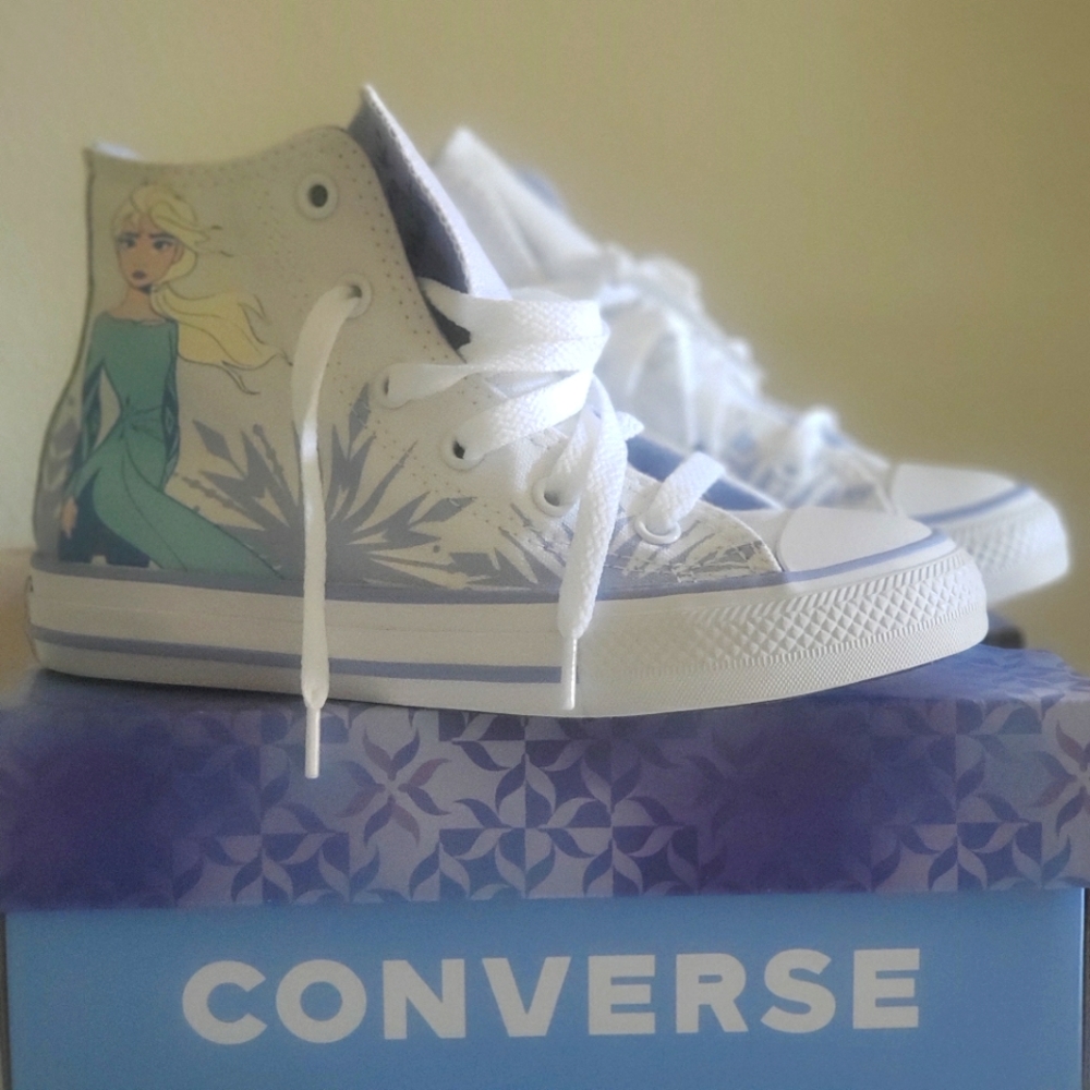 Disney Frozen Converse Girls High Top Sneakers Shoes